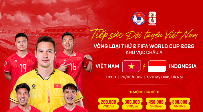 Vé xem trận đấu Việt Nam vs Indonesia mua ở đâu, giá bao nhiêu? - Ảnh 1.