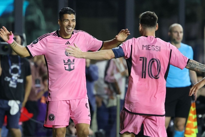 Messi v&agrave; Suarez lập c&ocirc;ng, Inter Miami v&agrave;o tứ kết CONCACAF Champions Cup - Ảnh 1.