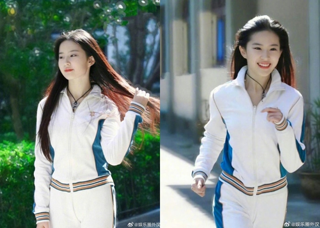 Loạt ảnh chạy bộ của Lưu Diệc Phi ở tuổi 17, netizen nhận xét: Đến đường chân tóc cũng đẹp - Ảnh 3.