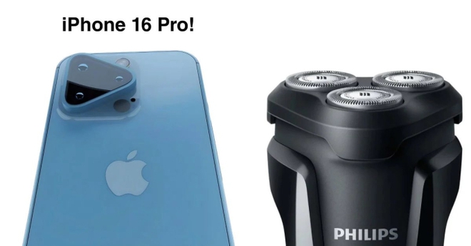 Camera iPhone 16 Pro bị troll vì thiết kế kỳ dị, sao giống hệt máy cạo râu thế này - Ảnh 1.