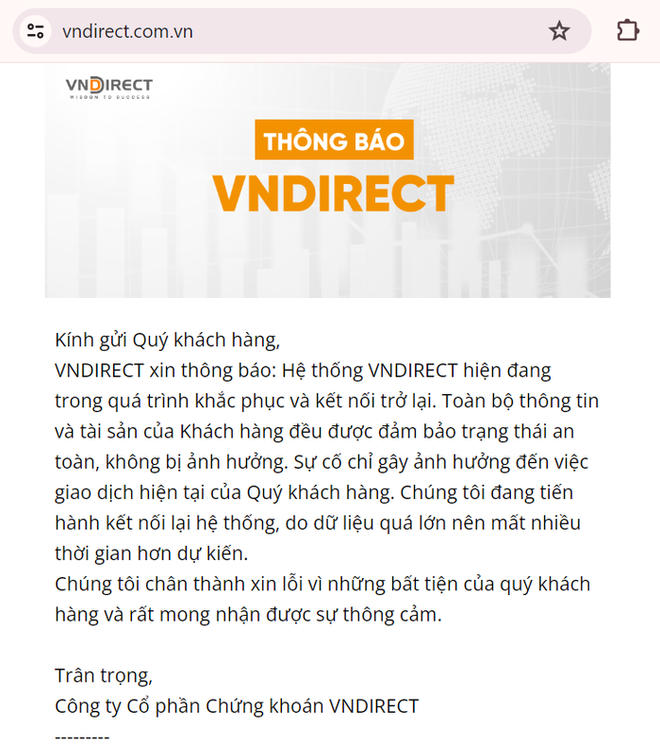 Nhìn thấy gì từ sự cố VNDirect bị tấn công? - Ảnh 1.