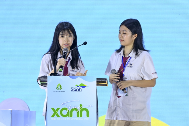 Chung kết Tiếng nói Xanh lần đầu tiên: Khi học sinh tranh biện về giải quyết thách thức môi trường - Ảnh 4.