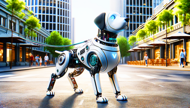 Chó AI dẫn đường hỗ trợ 17 triệu người khiếm thị ở Trung Quốc - Ảnh 1.