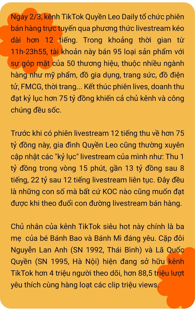 Chủ kênh TikTok sau phiên livestream 75 tỷ đồng: “Không có chuyện chúng tôi bỏ túi 9 tỷ đồng, nhưng những giá trị nhận được còn hơn thế” - Ảnh 9.