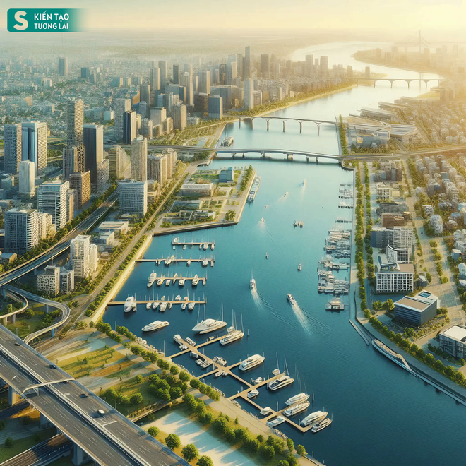 Ngắm TP ven s&ocirc;ng Hồng đẹp ngoạn mục trong tương lai ở H&agrave; Nội - s&aacute;nh ngang với Seoul, Thượng Hải? - Ảnh 2.