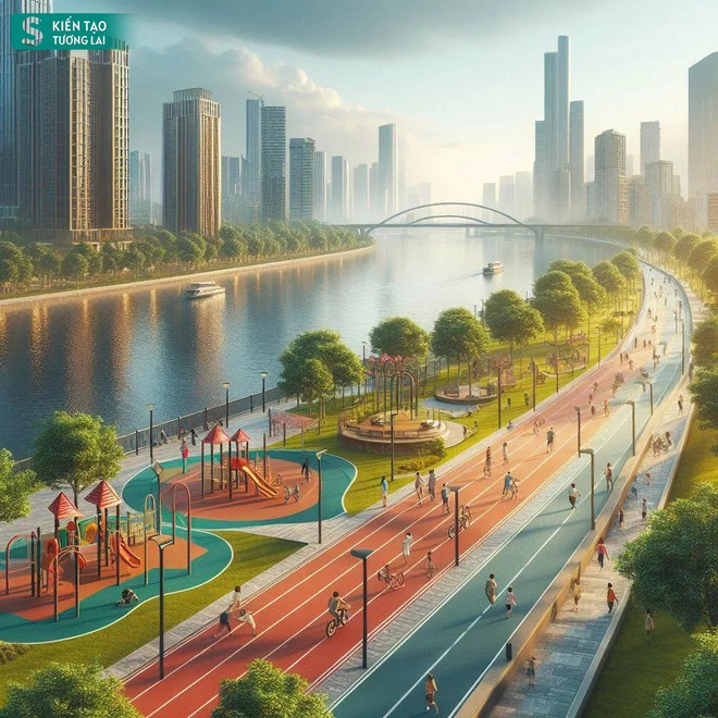 Ngắm TP ven s&ocirc;ng Hồng đẹp ngoạn mục trong tương lai ở H&agrave; Nội - s&aacute;nh ngang với Seoul, Thượng Hải? - Ảnh 11.