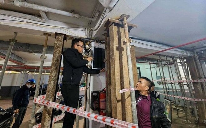 Quận Thanh Xuân: Chung cư mini chống nạng xây vượt tầng - Ảnh 1.