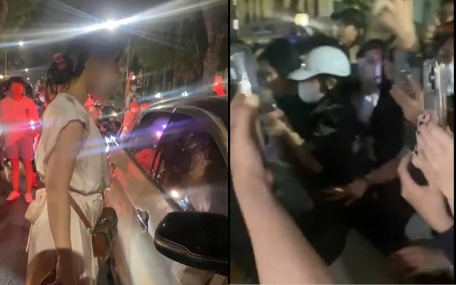 Vụ chặn đầu ô tô đánh ghen gây náo loạn trên phố Hà Nội: Công an làm việc với 3 người ngay trong đêm - Ảnh 1.