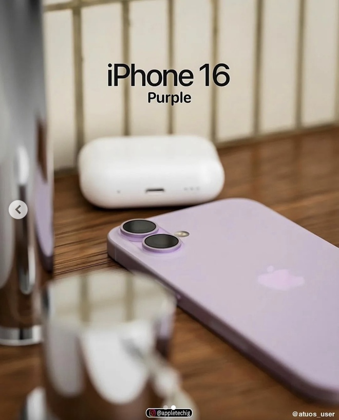 iPhone 16 màu tím đẹp lịm tim, thiết kế cụm camera mới! - Ảnh 2.