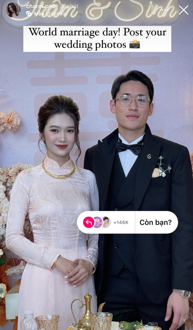 Doãn Hải My, Quỳnh Anh, hotgirl ngân hàng Trâm Phạm đọ sắc khi bắt trend chia sẻ lại ảnh cưới, ai xinh nhất? - Ảnh 2.