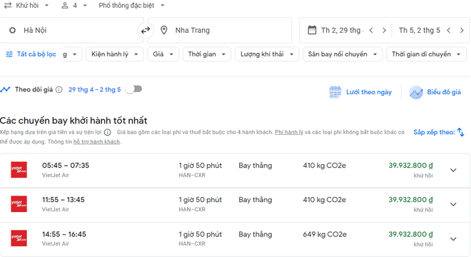 Giá vé máy bay nội địa ngày nghỉ lễ 30/4 - 1/5 quá cao, gia đình 4 người ở Hà Nội quyết định chuyển hướng - Ảnh 4.