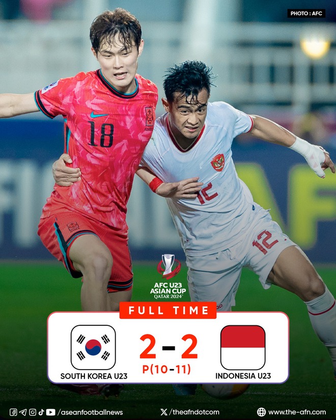 Địa chấn: U23 Indonesia đánh bại U23 Hàn Quốc sau 12 lượt đá pen, vào thẳng bán kết ngay lần đầu dự giải U23 châu Á - Ảnh 3.