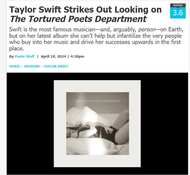 Criticizing Taylor Swift's new album, afraid of death threats from crazy fans - Photo 2.