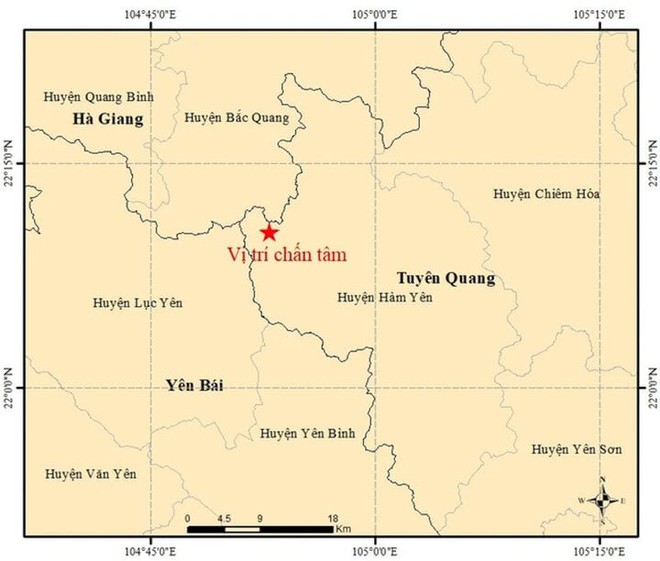 Động đất 4 độ richter ở Tuyên Quang - Ảnh 1.