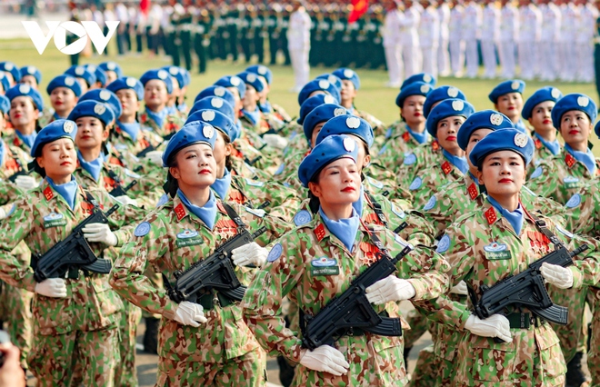 Hợp luyện toàn bộ khối diễu binh, diễu hành kỷ niệm 70 năm Chiến thắng Điện Biên Phủ - Ảnh 6.