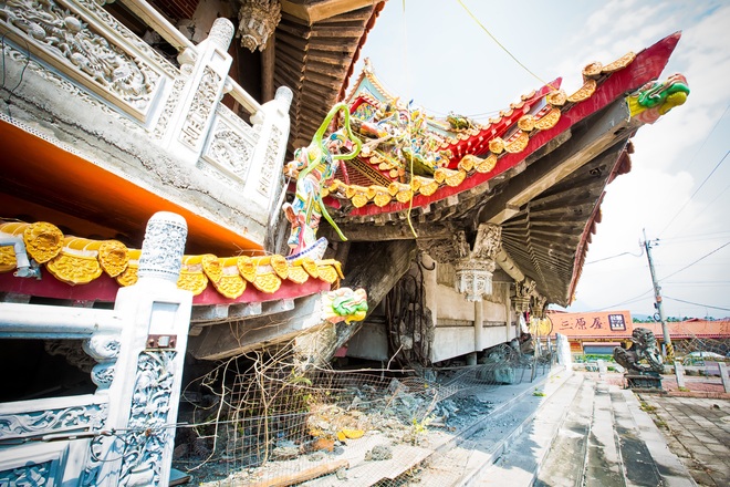 Hình ảnh hiện tại đáng kinh ngạc về ngôi đền biểu tượng sau một trong những trận động đất kinh hoàng nhất tại Đài Loan - Ảnh 5.