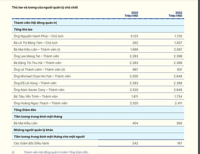 Bất ngờ mức lương sếp Vinamilk, Thế Giới Di Động, Novaland nhận trong năm 2023 - Ảnh 5.