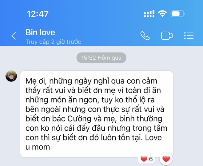 Thanh Vân Hugo chia sẻ tin nhắn con trai gửi, vô tình lộ luôn mối quan hệ cha dượng - con riêng cùng cách dạy con tuyệt vời - Ảnh 1.