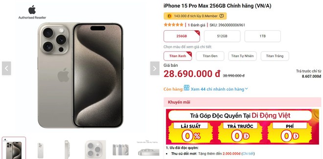 iPhone 15 Pro Max phá đáy, giá rẻ giật mình với mức giảm hơn 10 triệu đồng - Ảnh 2.