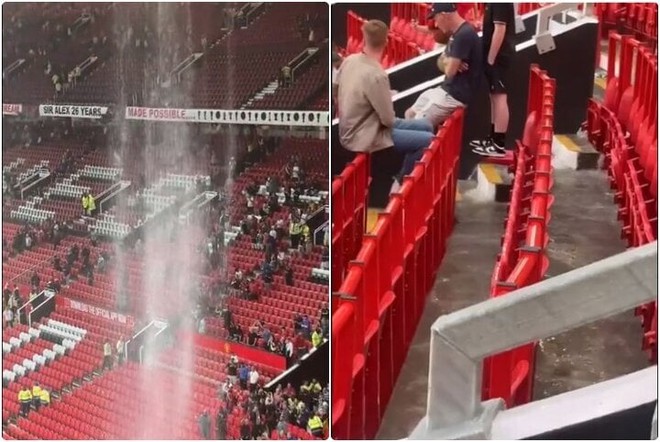 Sân Old Trafford xập xệ: Phòng thay đồ thua đội V.League, mưa to là dột - Ảnh 2.