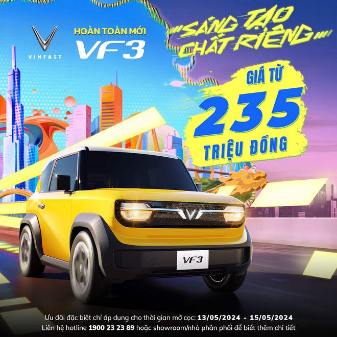 Tỷ ph&uacute; Phạm Nhật Vượng tung nhiều g&oacute;i b&aacute;n xe VinFast VF 3, chốt đơn thế n&agrave;o để tiết kiệm được cả chục triệu đồng? - Ảnh 2.