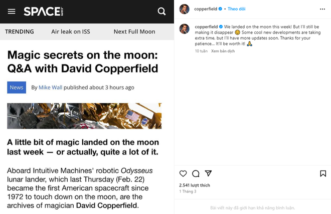 Ông hoàng giải trí David Copperfield từng hứa làm mặt trăng biến mất, nhưng bặt vô âm tín vì đâu? - Ảnh 3.