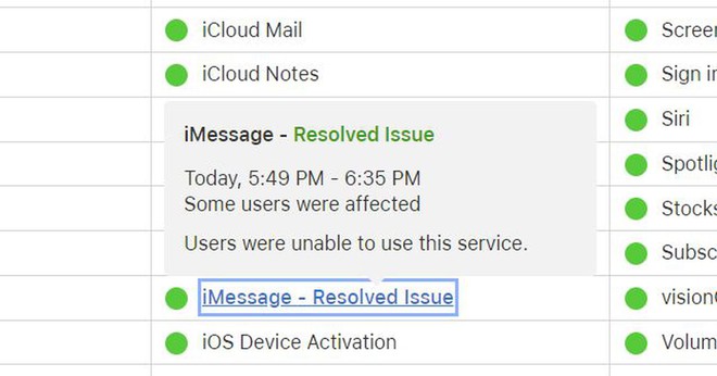 iMessage bị lỗi ngừng hoạt động, người dùng không gửi được tin nhắn - Ảnh 1.