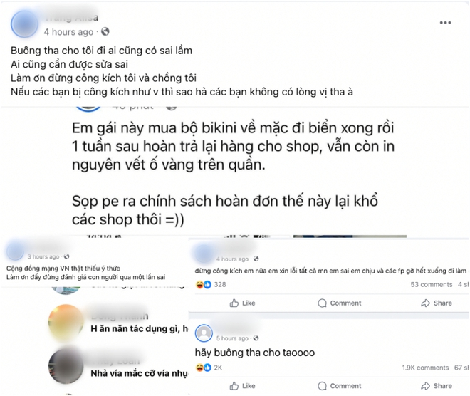 Vụ hoàn hàng bộ bikini đã mặc sau 1 tuần: Xuất hiện hàng loạt Facebook ảo, làm content bẩn câu like - Ảnh 3.