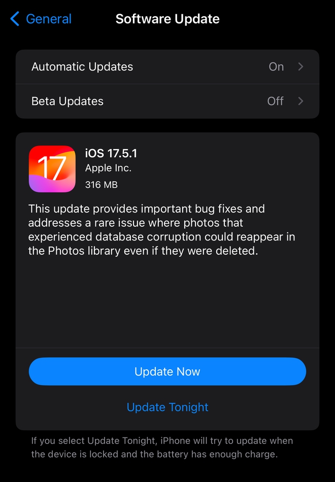 Apple phát hành iOS 17.5.1: Sửa lỗi ảnh đã xoá bỗng dưng xuất hiện trở lại - Ảnh 2.