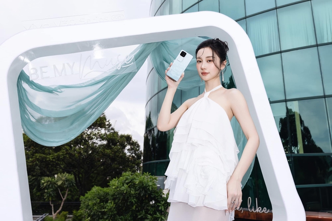 N&agrave;ng thơ Jun Vũ xinh như b&uacute;p b&ecirc;, h&uacute;t mọi &aacute;nh nh&igrave;n trong sự kiện ra mắt smartphone của vivo - Ảnh 8.