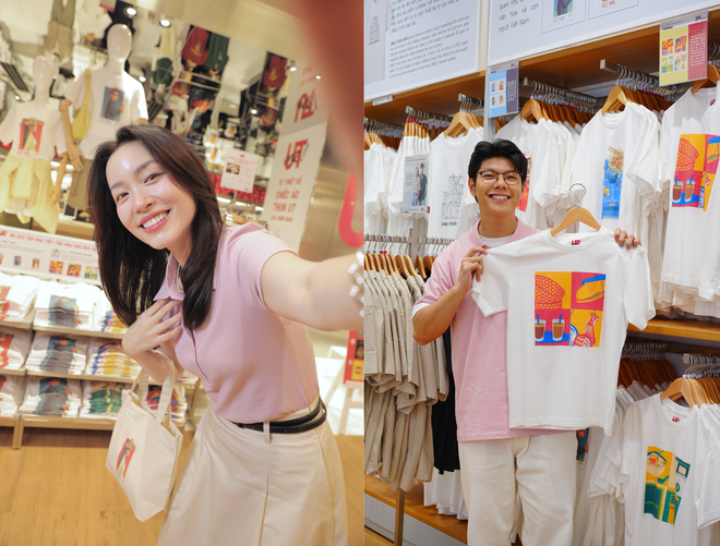 Junge Leute aus beiden Regionen laden sich gegenseitig ein, UNIQLOs neu eingeführte Kollektion von Saigon-Bruchreis-T-Shirts und Hanoi-Rindfleischfotos „schnell zu kaufen“ – Foto 6.