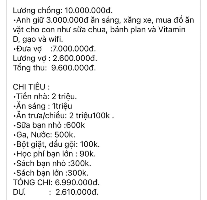 Xuất hiện bảng chi phí học hành không thể tin nổi: Tổng chi cho 2 con lớp 7, mầm non chỉ... 90 ngàn đồng, xem liệt kê mà choáng - Ảnh 2.