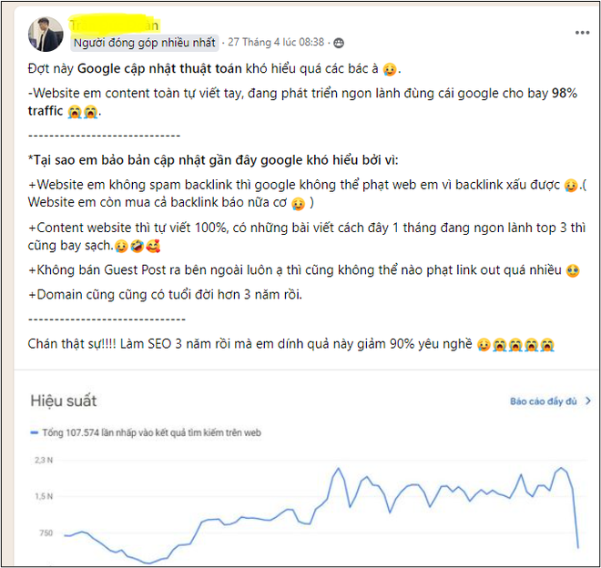 Google ph&aacute;t h&agrave;nh bản cập nhật thuật to&aacute;n lớn nhất thập kỷ, h&agrave;ng loạt website &ldquo;k&ecirc;u g&agrave;o&rdquo; v&igrave; tụt rank, mất lượt truy cập - Ảnh 6.