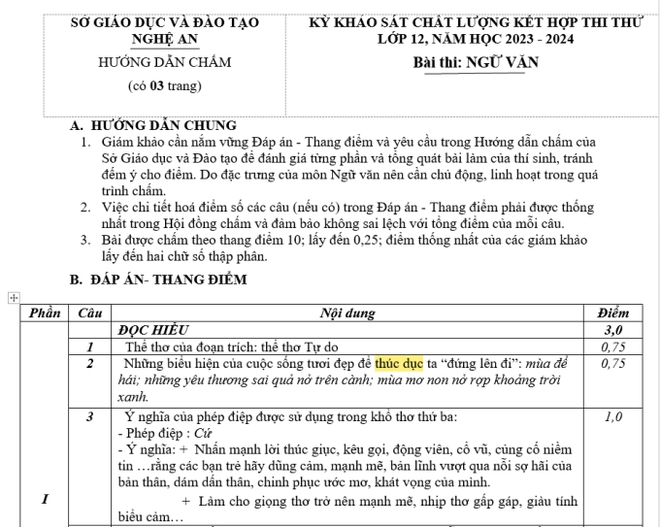 Xôn xao đề thi thử Ngữ văn lớp 12 ở Nghệ An viết sai chính tả một từ đơn giản - Ảnh 2.