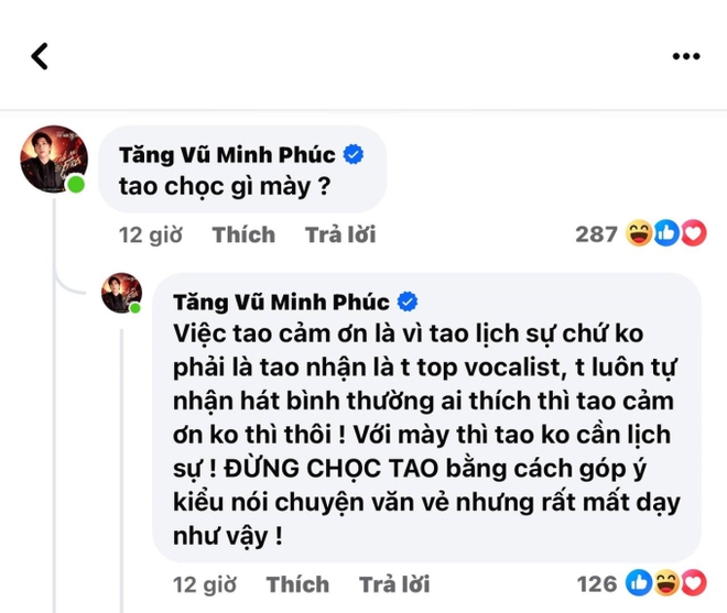 Nam ca sĩ thẳng thừng xưng mày tao, mất bình tĩnh khi bị chê giọng hát - Ảnh 3.