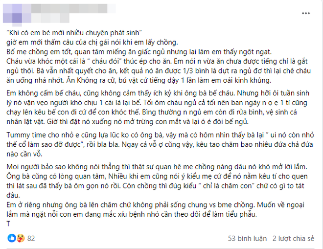 B&agrave; nội quan t&acirc;m miếng ăn giấc ngủ cho ch&aacute;u nh&igrave;n v&agrave;o thật hạnh ph&uacute;c, mẹ bỉm lại cảm thấy qu&aacute; ngột ngạt, b&iacute; b&aacute;ch - Ảnh 1.