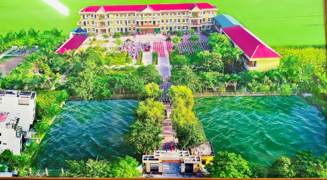 Đất học Nam Định có 1 ngôi trường khiến mọi trái tim phải rung rinh: Sao mà đẹp quá đỗi! Từ cổng vào xanh ngát bóng cây - Ảnh 2.