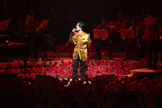 Hà Anh Tuấn tại “thánh đường” nghệ thuật Châu Á: 18 nghìn đóa hồng phủ đầy sân khấu, một hành trình đi tìm hạnh phúc điệu đà mà gai góc - Ảnh 2.