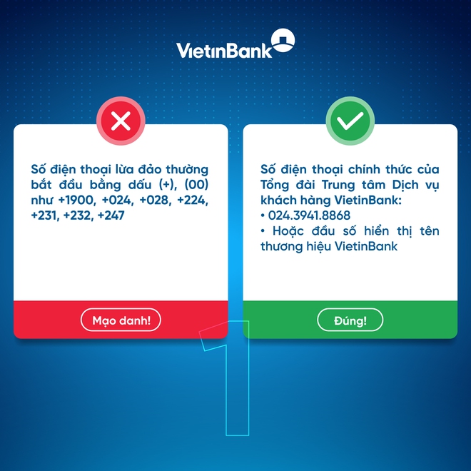 Ngân hàng VietinBank cảnh báo 6 dấu hiệu nhận biết cuộc gọi mạo danh cán bộ ngân hàng, lừa đảo rút tiền từ tài khoản - Ảnh 2.