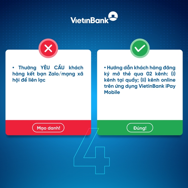 Ngân hàng VietinBank cảnh báo 6 dấu hiệu nhận biết cuộc gọi mạo danh cán bộ ngân hàng, lừa đảo rút tiền từ tài khoản - Ảnh 5.