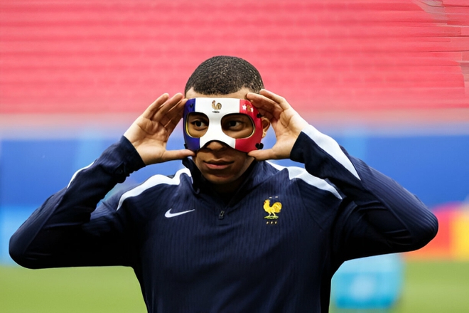 Vì sao Mbappe bị vỡ mũi nhưng vẫn không được đeo mặt nạ có cờ tuyển Pháp ra sân tại Euro 2024? - Ảnh 3.