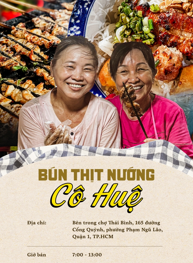 Ẩm thực trong chợ: Quán bún thịt nướng kẹp que tre biến tấu 3 miền tuổi đời gần 70 năm, từ dân văn phòng đến khách nước ngoài đều mê đắm - Ảnh 12.