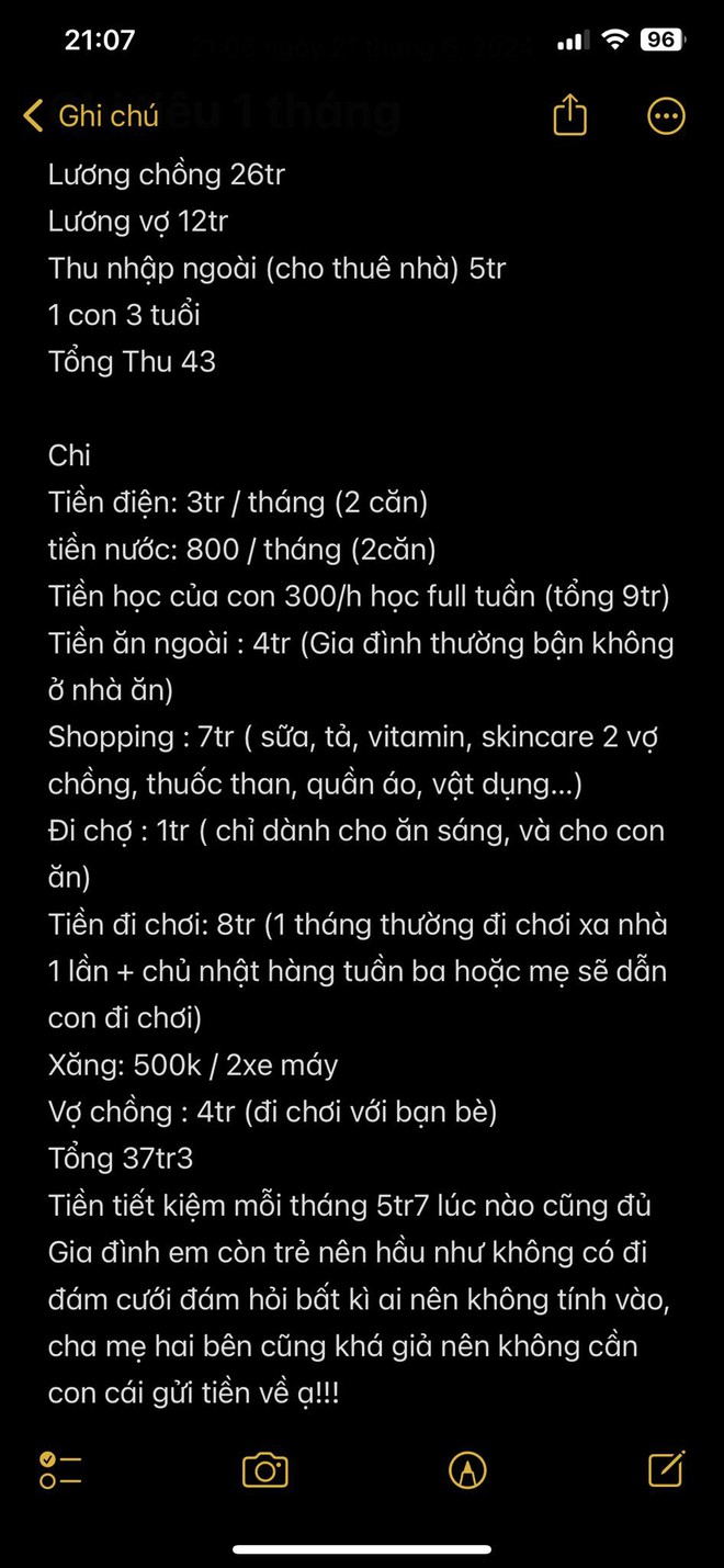 Gia đình trẻ khiến dân tình đứng hình: Thu nhập 43 triệu, muốn tiết kiệm 1 tỷ nhưng mỗi tháng đi chơi hết 12 triệu - Ảnh 3.