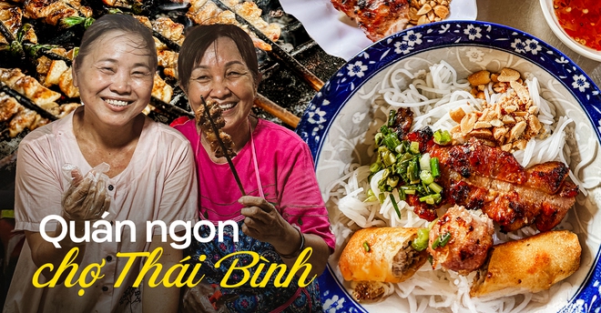 Ẩm thực trong chợ: Quán bún thịt nướng kẹp que tre biến tấu 3 miền tuổi đời gần 70 năm, từ dân văn phòng đến khách nước ngoài đều mê đắm - Ảnh 1.