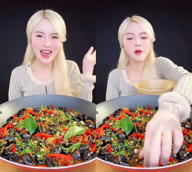 TikToker Tóc Vàng Hoe gây tranh cãi vì bí content nên mukbang cả đá cuội nhưng sự thật khiến nhiều người bất ngờ - Ảnh 2.