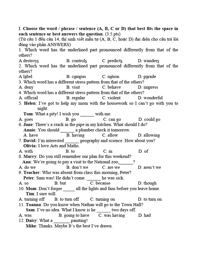 Đề tiếng Anh thi v&agrave;o lớp 10 2024 của TPHCM: Dễ thế n&agrave;y m&agrave; kh&ocirc;ng được 10 điểm l&agrave; mẹ em đ&aacute;nh - Ảnh 3.