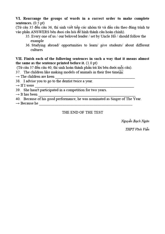 Đề tiếng Anh thi v&agrave;o lớp 10 2024 của TPHCM: Dễ thế n&agrave;y m&agrave; kh&ocirc;ng được 10 điểm l&agrave; mẹ em đ&aacute;nh - Ảnh 6.