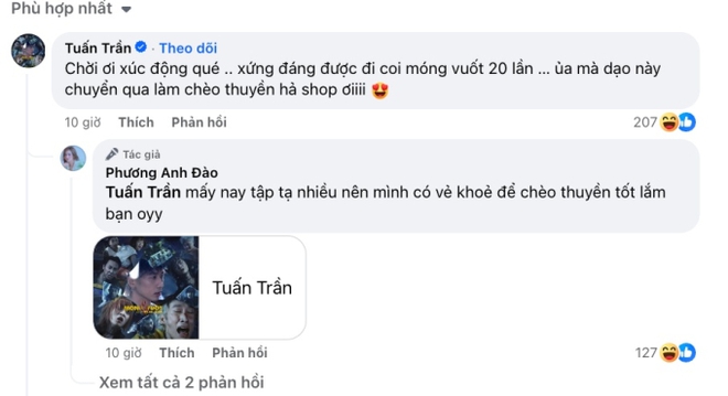 Phương Anh Đào công khai ủng hộ Tuấn Trần, bình luận đáp lại của nhà trai gây chú ý - Ảnh 2.