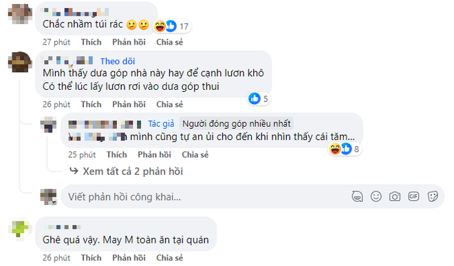 Túi dưa góp tặng kèm... tăm xỉa răng và đồ ăn cũ khiến thực khách kinh hãi: Là của quán miến lươn nổi tiếng phố cổ? - Ảnh 3.