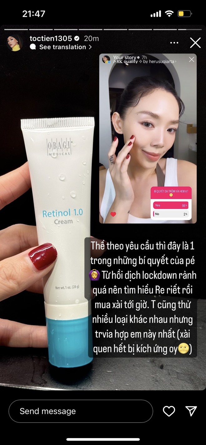 Loại mỹ phẩm được mệnh danh thần dược giúp Tóc Tiên U40 da vẫn mịn màng, tươi trẻ - Ảnh 2.